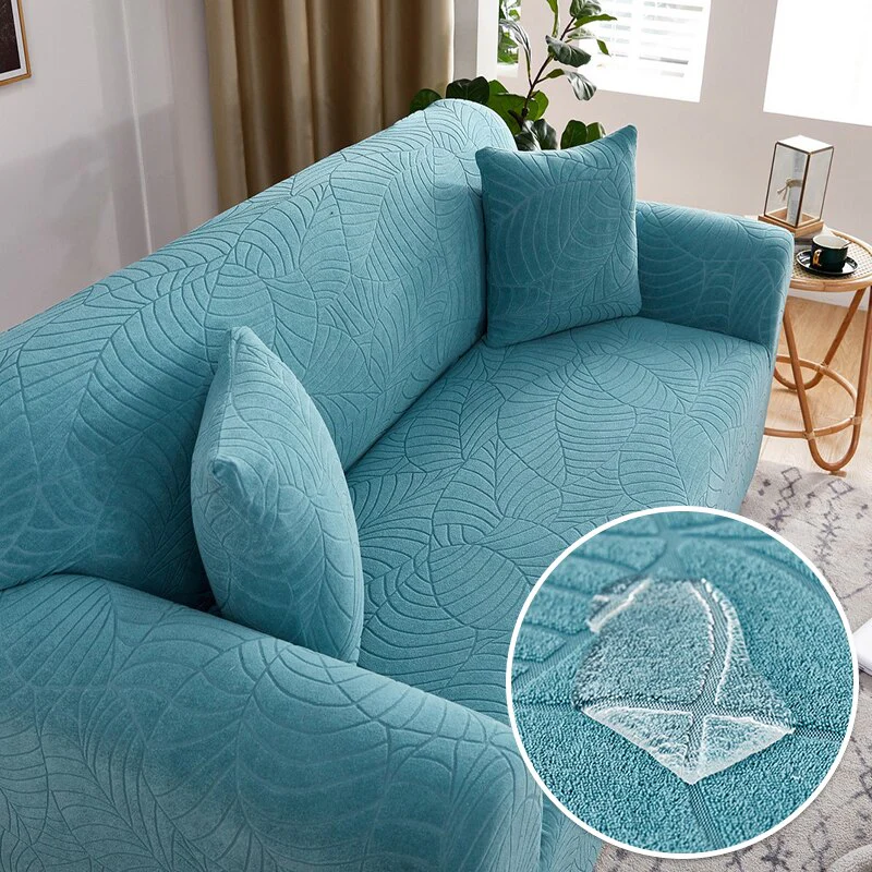 Waterproof Sofa Covers 1/2/3/4 Seats Jacquard Solid Couch Cover L Shaped Sofa Cover Protector Bench Covers - Image 6