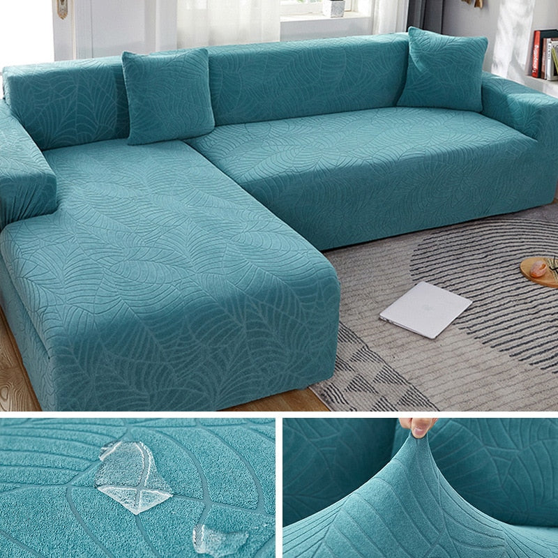 Waterproof Sofa Covers 1/2/3/4 Seats Jacquard Solid Couch Cover L Shaped Sofa Cover Protector Bench Covers - Image 7