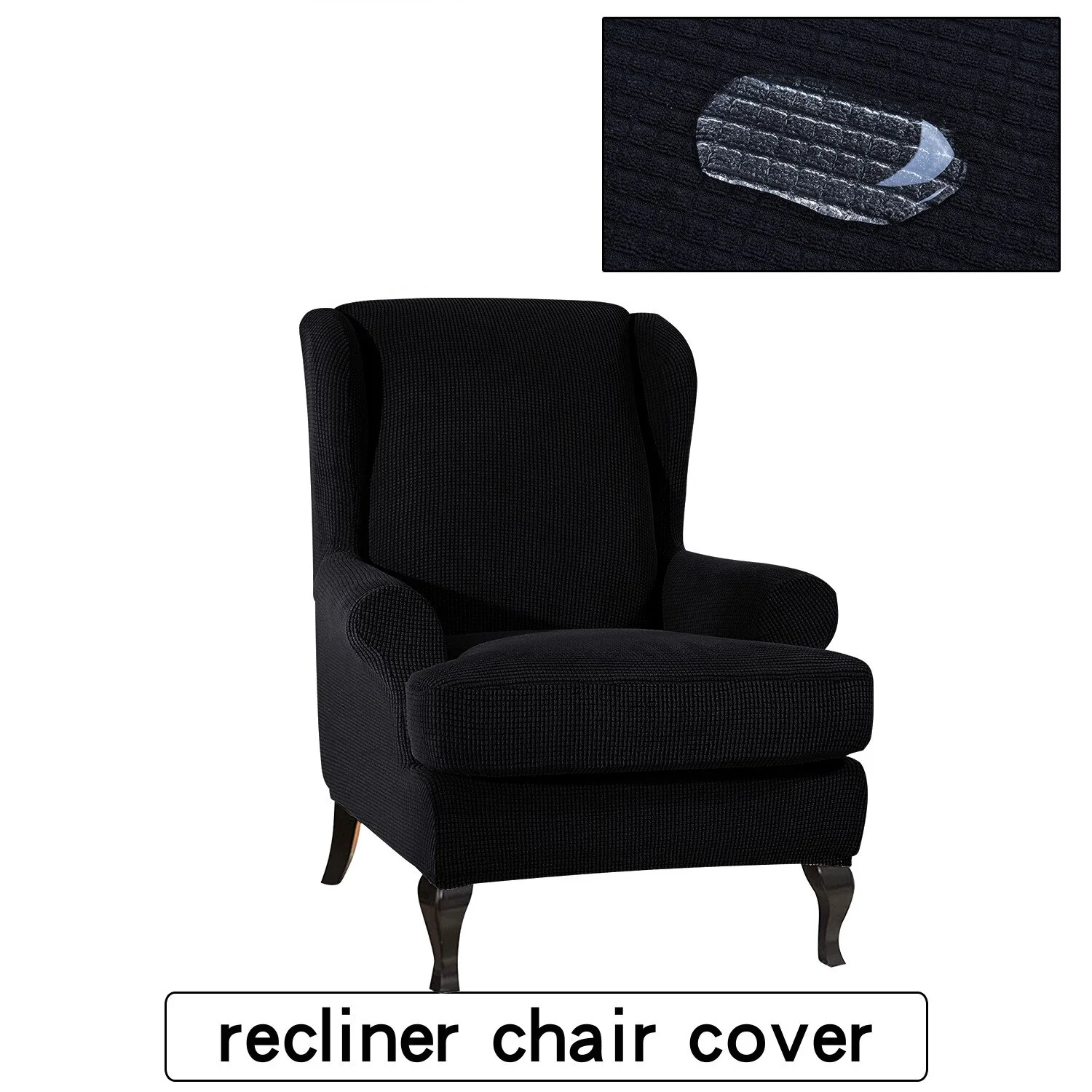Waterproof Wing Back Chair Cover Arm King Back Chair Cover Elastic Armchair Wingback Sofa Chair Cover Stretch Protector - Image 10