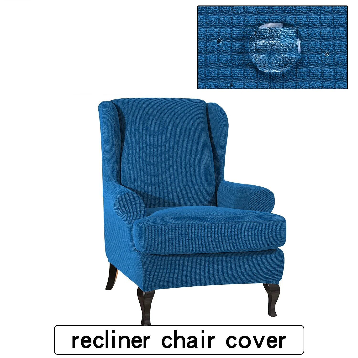 Waterproof Wing Back Chair Cover Arm King Back Chair Cover Elastic Armchair Wingback Sofa Chair Cover Stretch Protector - Image 17