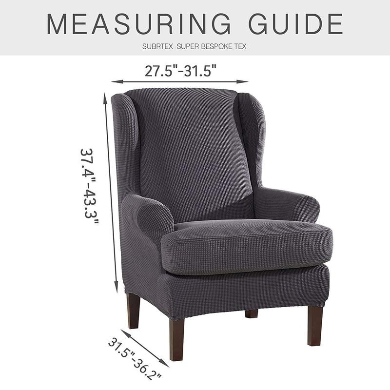 Waterproof Wing Back Chair Cover Arm King Back Chair Cover Elastic Armchair Wingback Sofa Chair Cover Stretch Protector - Image 3